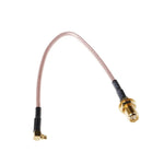 สายถัก RG316 SMA Female ถึง MMCX Male มุมขวา, ความยาว:15cm