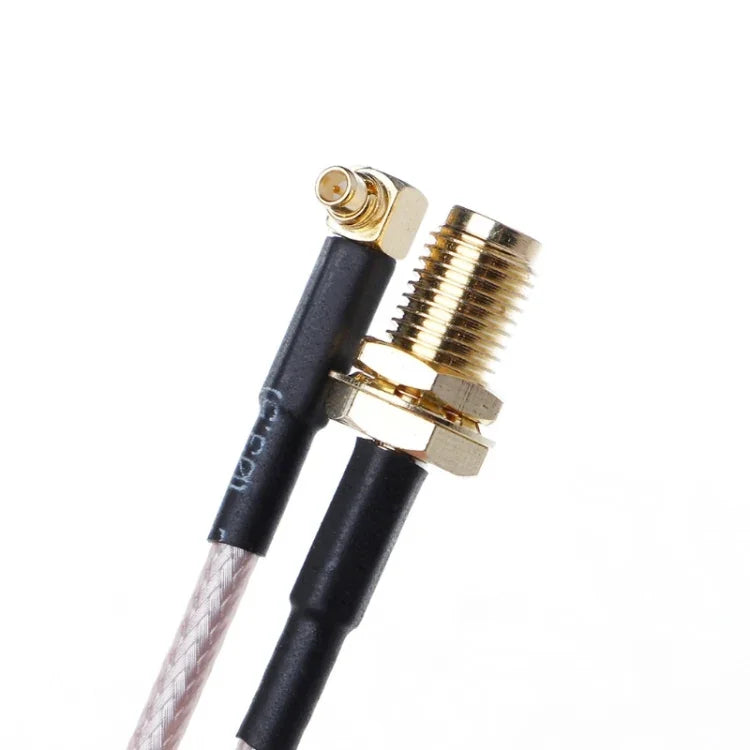 สายถัก RG316 SMA Female ถึง MMCX Male มุมขวา, ความยาว:15cm