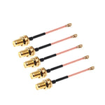 สายถักอะแดปเตอร์ RG178 Ufl / IPX / IPEX เป็น SMA ตัวเมีย 5 ชิ้น, ความยาว: 5 ซม., 5 ซม.