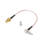 สายอะแดปเตอร์ RG316 ขั้วต่อโคแอกเชียล RF SMA ตัวเมียเป็น CRC9 / TS9 คู่ ความยาว: 15 ซม.