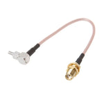 สายอะแดปเตอร์ RG316 ขั้วต่อโคแอกเชียล RF SMA ตัวเมียเป็น CRC9 / TS9 คู่ ความยาว: 15 ซม.