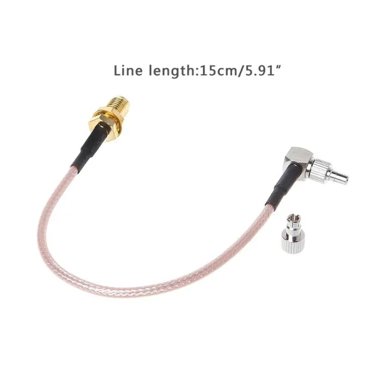 สายอะแดปเตอร์ RG316 ขั้วต่อโคแอกเชียล RF SMA ตัวเมียเป็น CRC9 / TS9 คู่ ความยาว: 15 ซม.