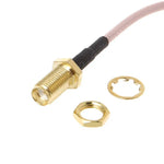 สายอะแดปเตอร์ RG316 ขั้วต่อโคแอกเชียล RF SMA ตัวเมียเป็น CRC9 / TS9 คู่ ความยาว: 15 ซม.
