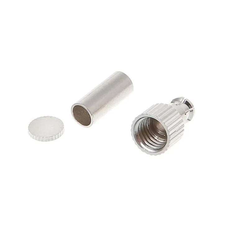 ขั้วต่อการ์ด RF โคแอกเชียลมุมฉาก 2 in 1 TS9 / CRC9 ตัวผู้ สำหรับ RG174 / 178 / 316 LMR100
