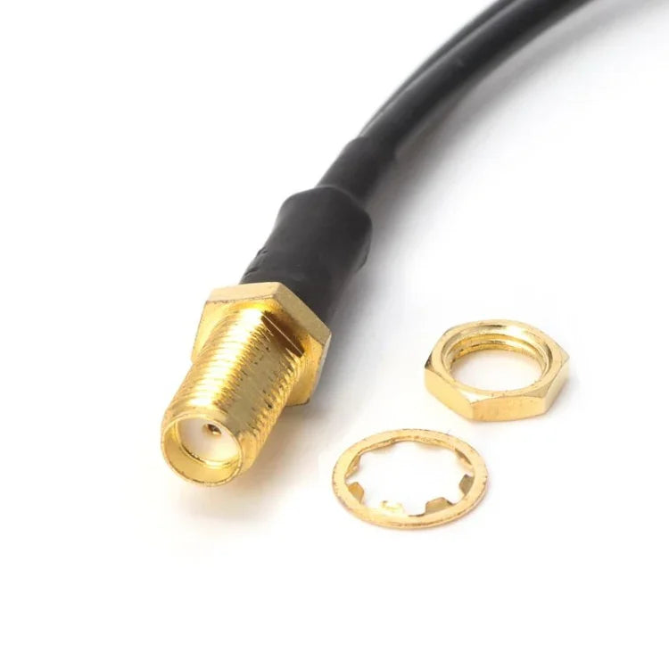 สายต่อขยายขั้วต่อ RG174 SMA ตัวเมียเป็น 2 x TS9 ตัวผู้ ความยาว: 15 ซม., SMA ตัวเมียเป็น 2 x TS9 ตัวผู้ 15 ซม.