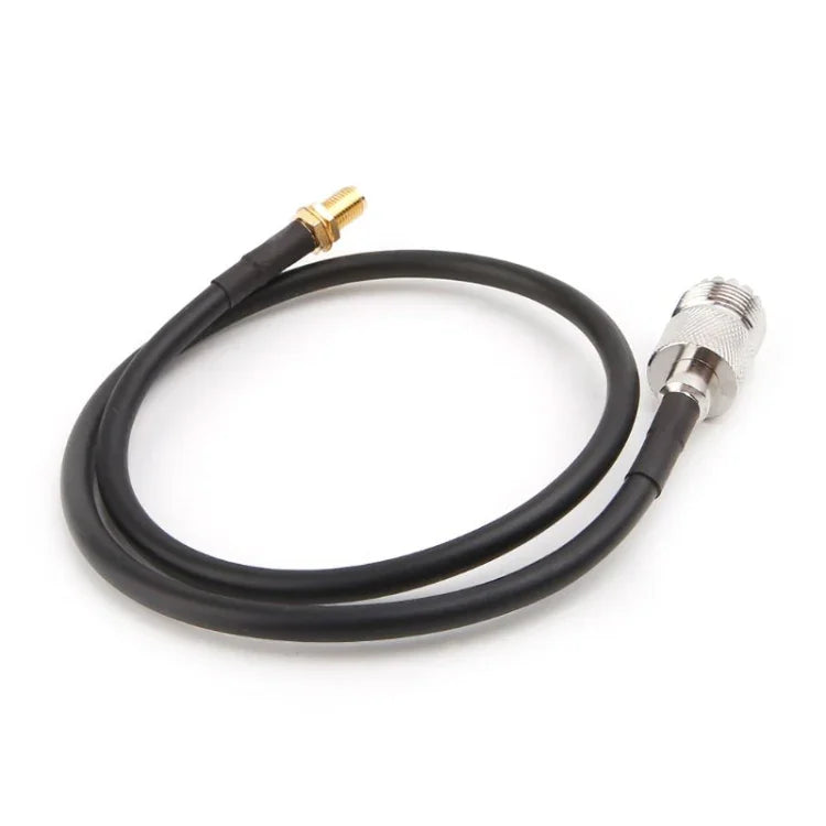 สายต่อขยายขั้วต่อ SMA ตัวเมียเป็น UHF SO239 PL259 ตัวเมีย สาย RG58 ความยาว: 50 ซม.
