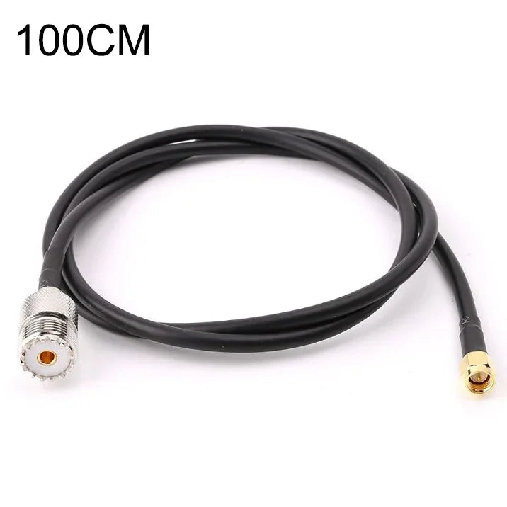 สายต่อขั้วต่อ RG58 UHF ตัวเมียเป็น SMA ตัวผู้ ความยาว: 100 ซม.