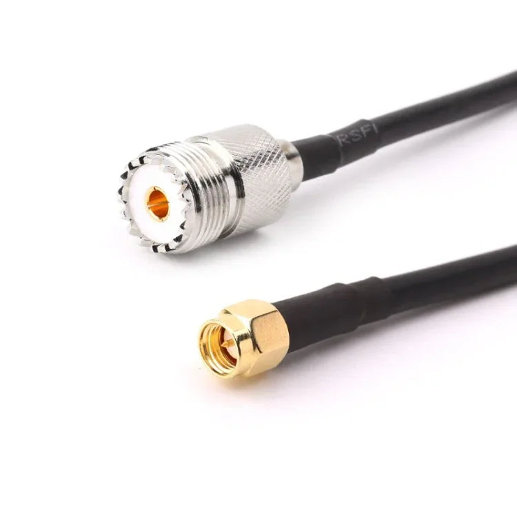 สายต่อขั้วต่อ RG58 UHF ตัวเมียเป็น SMA ตัวผู้ ความยาว: 100 ซม.