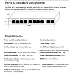 ESCAM POE 8+2 10-Port Fast Ethernet Switch 8-Port POE 10/100M 120W Network Switch, Transmission Distance: 150m, 10 Ports