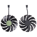 พัดลมระบายความร้อนการ์ดจอคอมพิวเตอร์ 88 มม. 4 ขา สำหรับ Gigabyte GeForce GTX1060 1070 GTX1050ti GTX960 RX570 RX470 1 คู่