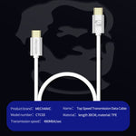สายข้อมูลความเร็วสูง MECHANIC Lightning USB สำหรับ Type-C ถึง Type-C