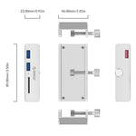 ORICO MH2AC-U3 ฮับ USB3.0 แบบหนีบ 2 พอร์ต พร้อมเครื่องอ่านการ์ด SD