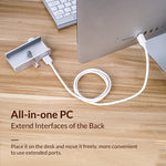 ORICO MH2AC-U3 ฮับ USB3.0 แบบหนีบ 2 พอร์ต พร้อมเครื่องอ่านการ์ด SD