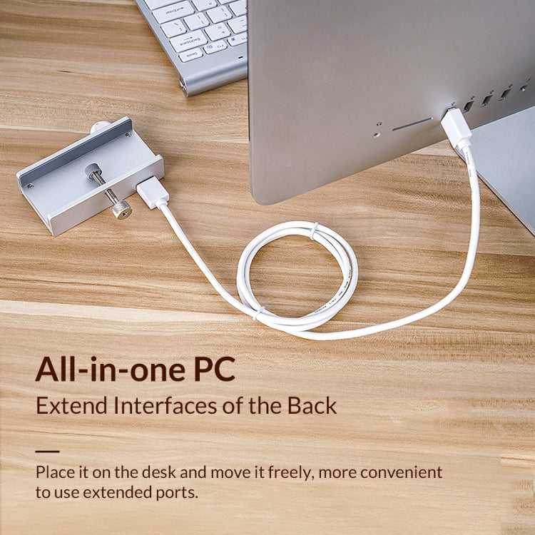 ORICO MH2AC-U3 ฮับ USB3.0 แบบหนีบ 2 พอร์ต พร้อมเครื่องอ่านการ์ด SD