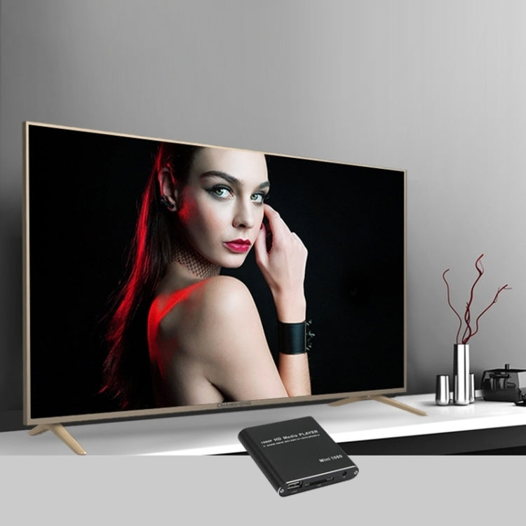 เครื่องเล่นสื่อ MINI 1080P Full HD USB HDD เครื่องเล่นการ์ด SD/MMC, US, EU, UK
