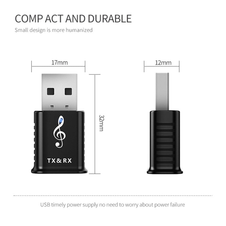MSD168 ตัวส่งและรับบลูทูธ 2 in 1 มินิสเตอริโอ AUX 3.5 มม. อะแดปเตอร์บลูทูธ 5.0 ไร้สาย สำหรับรถ ทีวี PC MP3