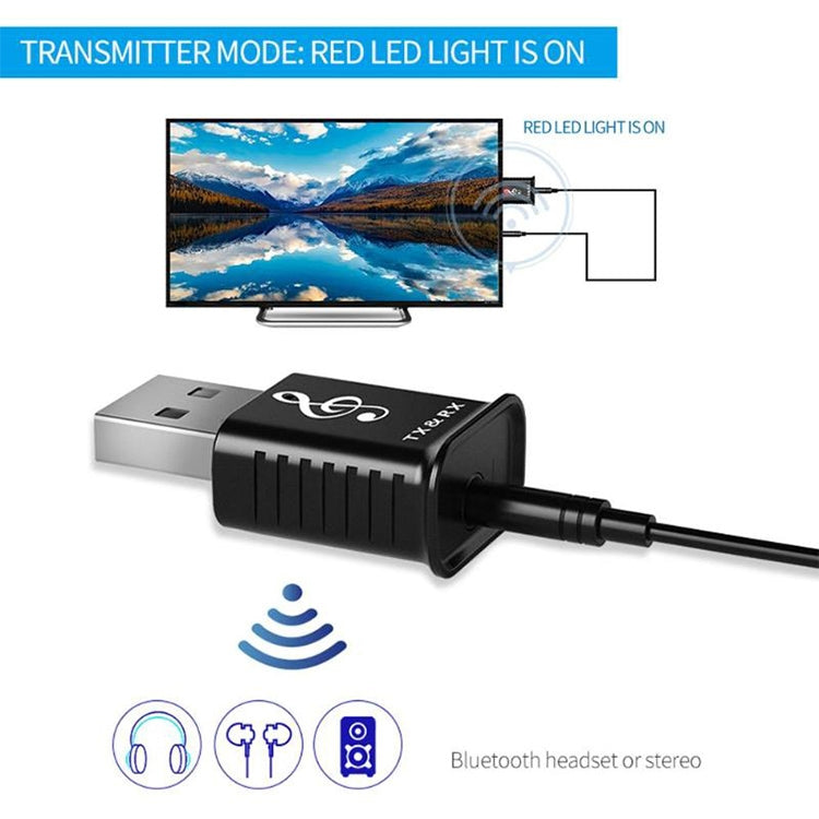MSD168 ตัวส่งและรับบลูทูธ 2 in 1 มินิสเตอริโอ AUX 3.5 มม. อะแดปเตอร์บลูทูธ 5.0 ไร้สาย สำหรับรถ ทีวี PC MP3