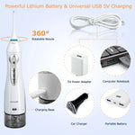 Mornwell D52 เครื่องฉีดน้ำฟัน USB ชาร์จได้ IPX7 กันน้ำ เครื่องฉีดน้ำในช่องปาก D52