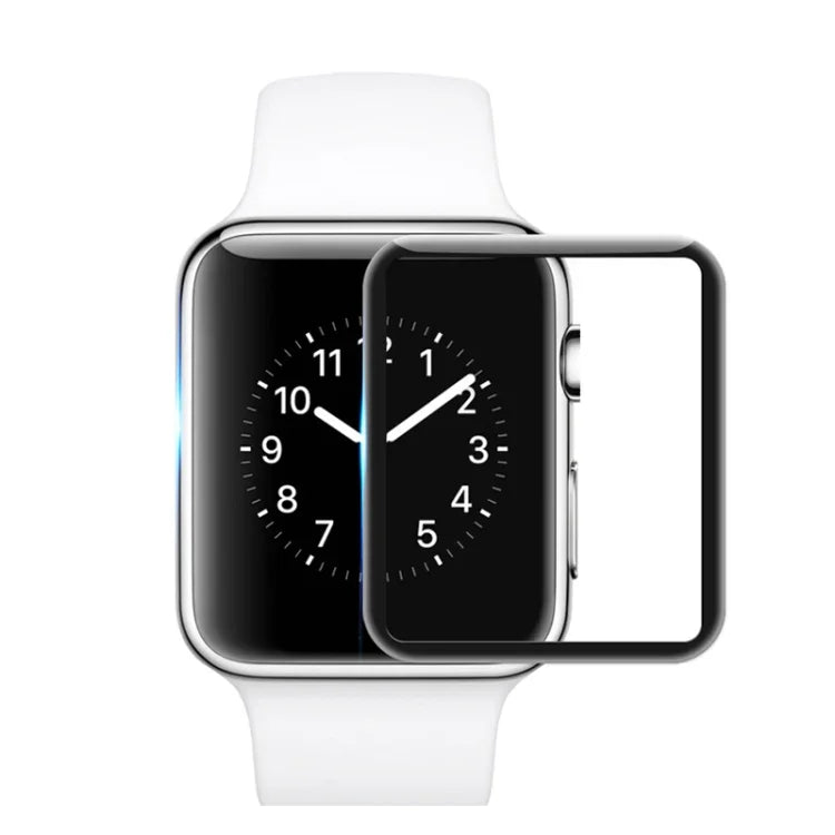 ฟิล์มกระจกนิรภัย mocolo 0.33 มม. 9H 3D ขอบโค้งเต็มกาว (สีดำ) สำหรับ Apple Watch Series 3 38 มม., Apple Watch Series 3 42 มม.