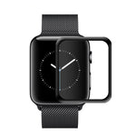 ฟิล์มกระจกนิรภัยโค้งขอบ 3D 0.33 มม. 9H mocolo 2 ชิ้น สำหรับ Apple Watch Series 3 38mm, Apple Watch Series 3 40mm, Apple Watch Series 4 42mm, Apple Watch Series 4 44mm