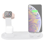 ฐานชาร์จไร้สายหมุนได้ HQ-UD15 พร้อมที่วางสำหรับโทรศัพท์ / iWatch / AirPods สีเงิน (มีชาร์จไร้สาย), สีขาว (ไม่มีชาร์จไร้สาย), สีดำ (ไม่มีชาร์จไร้สาย), สีขาว (มีชาร์จไร้สาย)