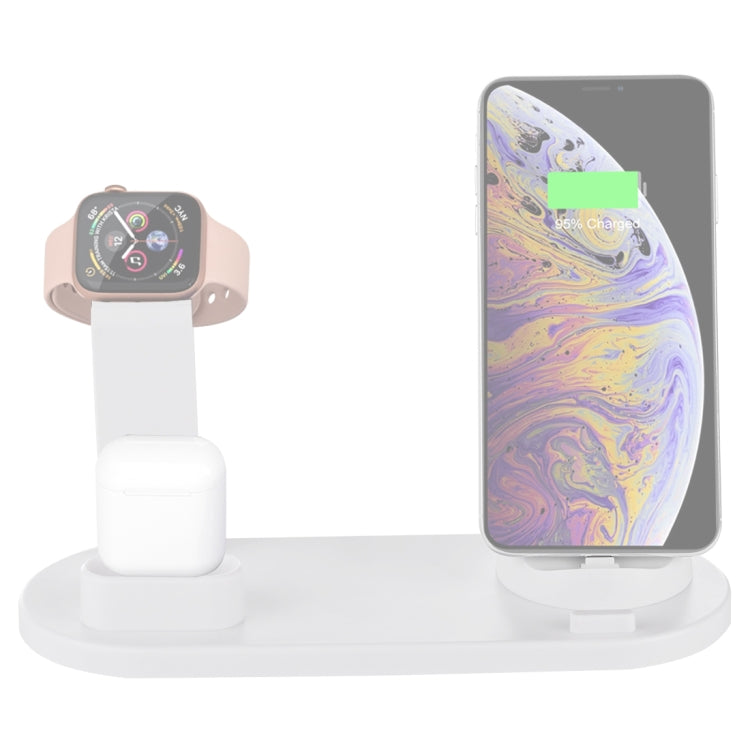 ฐานชาร์จไร้สายหมุนได้ HQ-UD15 พร้อมที่วางสำหรับโทรศัพท์ / iWatch / AirPods สีเงิน (มีชาร์จไร้สาย), สีขาว (ไม่มีชาร์จไร้สาย), สีดำ (ไม่มีชาร์จไร้สาย), สีขาว (มีชาร์จไร้สาย)