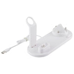 ฐานชาร์จไร้สายหมุนได้ HQ-UD15 พร้อมที่วางสำหรับโทรศัพท์ / iWatch / AirPods สีเงิน (มีชาร์จไร้สาย), สีขาว (ไม่มีชาร์จไร้สาย), สีดำ (ไม่มีชาร์จไร้สาย), สีขาว (มีชาร์จไร้สาย)