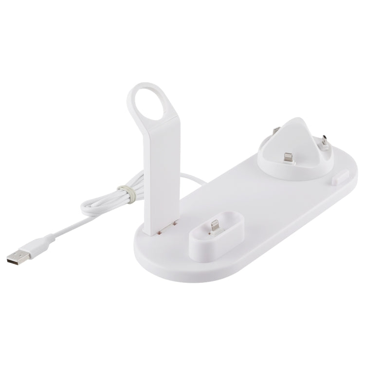 ฐานชาร์จไร้สายหมุนได้ HQ-UD15 พร้อมที่วางสำหรับโทรศัพท์ / iWatch / AirPods สีเงิน (มีชาร์จไร้สาย), สีขาว (ไม่มีชาร์จไร้สาย), สีดำ (ไม่มีชาร์จไร้สาย), สีขาว (มีชาร์จไร้สาย)