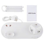 ฐานชาร์จไร้สายหมุนได้ HQ-UD15 พร้อมที่วางสำหรับโทรศัพท์ / iWatch / AirPods สีเงิน (มีชาร์จไร้สาย), สีขาว (ไม่มีชาร์จไร้สาย), สีดำ (ไม่มีชาร์จไร้สาย), สีขาว (มีชาร์จไร้สาย)