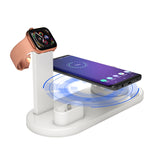ฐานชาร์จไร้สายหมุนได้ HQ-UD15 พร้อมที่วางสำหรับโทรศัพท์ / iWatch / AirPods สีเงิน (มีชาร์จไร้สาย), สีขาว (ไม่มีชาร์จไร้สาย), สีดำ (ไม่มีชาร์จไร้สาย), สีขาว (มีชาร์จไร้สาย)