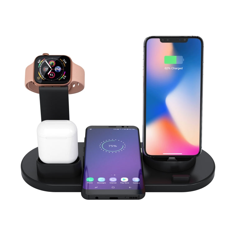 ฐานชาร์จไร้สายหมุนได้ HQ-UD15 พร้อมที่วางสำหรับโทรศัพท์ / iWatch / AirPods สีเงิน (มีชาร์จไร้สาย), สีขาว (ไม่มีชาร์จไร้สาย), สีดำ (ไม่มีชาร์จไร้สาย), สีขาว (มีชาร์จไร้สาย)