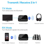 บลูทูธ 5.0 ตัวรับสัญญาณไฟเบอร์ออปติก CSR8670 ตัวส่งสัญญาณบลูทูธ 2 in 1 รองรับ APTX สีดำ