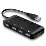 ฮับ USB3.0 4 พอร์ตความเร็วสูงพร้อมสวิตช์, USB 3.0