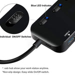 ฮับ USB3.0 4 พอร์ตความเร็วสูงพร้อมสวิตช์, USB 3.0