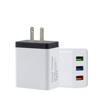 ที่ชาร์จมือถือเดินทาง 2A 3USB ปลั๊ก US สีดำ เทา แดง ส้ม น้ำเงิน
