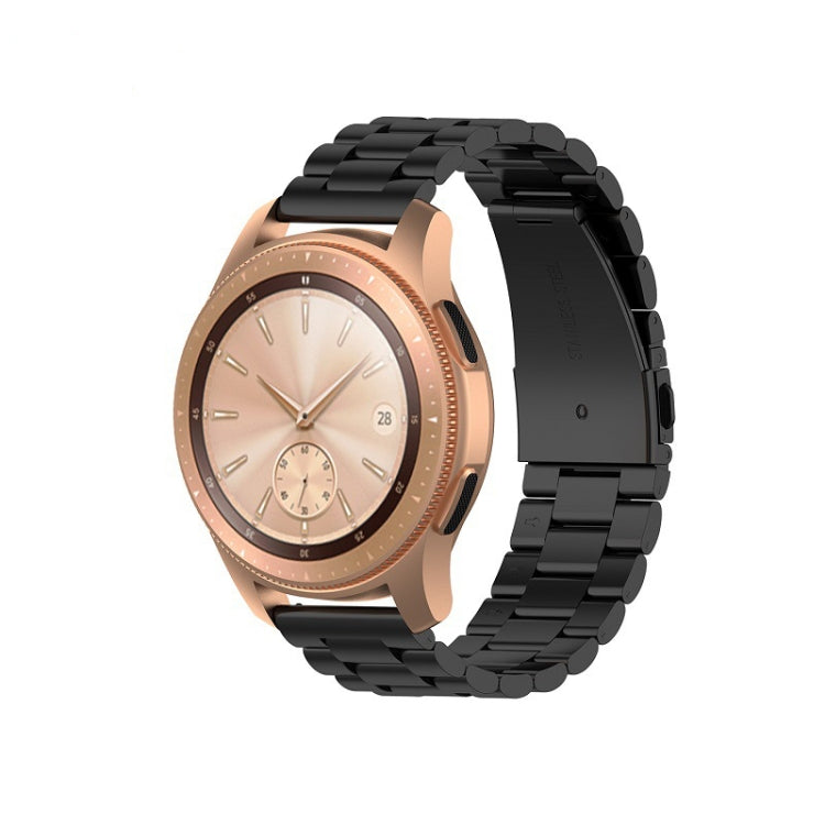 For Xiaomi MI/Huawei Glory S1 Three Beads Stainless Steel Watch Wrist Strap 18mm, Black, Gold, Rose Gold, Colourful, Silver