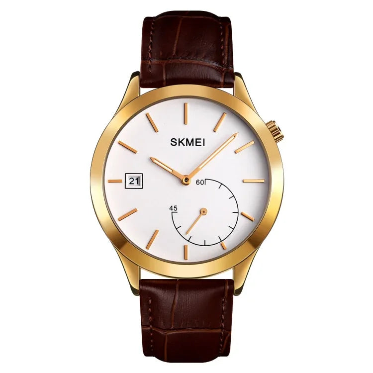 นาฬิกาผู้ชาย SKMEI 1581 แฟชั่นสร้างสรรค์ เรียบง่าย ลำลอง กลางแจ้ง กีฬา กันน้ำ ควอตซ์เข็มสอง