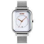 นาฬิกาผู้ชาย SKMEI 9207 แฟชั่นสร้างสรรค์ เรียบง่าย สายตาข่ายแม่เหล็ก สายเหล็ก คู่รัก ควอตซ์