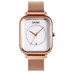 นาฬิกาผู้ชาย SKMEI 9207 แฟชั่นสร้างสรรค์ เรียบง่าย สายตาข่ายแม่เหล็ก สายเหล็ก คู่รัก ควอตซ์