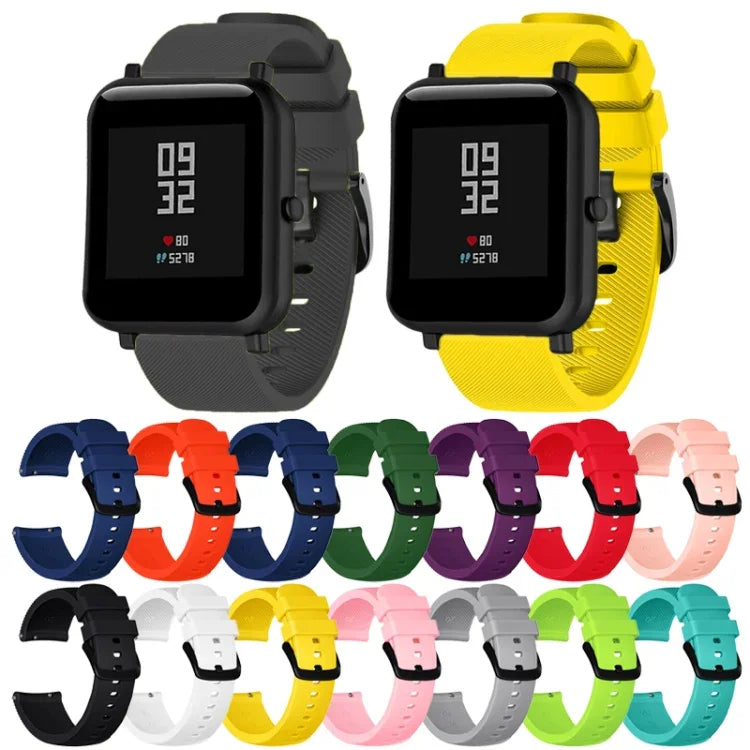 สายรัดซิลิโคน 20mm สำหรับ Huami Amazfit GTS / Samsung Galaxy Watch Active 2 / Gear Sport
