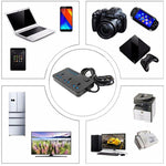 ปลั๊กอเนกประสงค์ T09 3000W แบบเสียบ 3 รู พร้อมช่องชาร์จ USB อัจฉริยะ 6 ช่อง, ปลั๊ก EU, ปลั๊ก US, ปลั๊ก UK