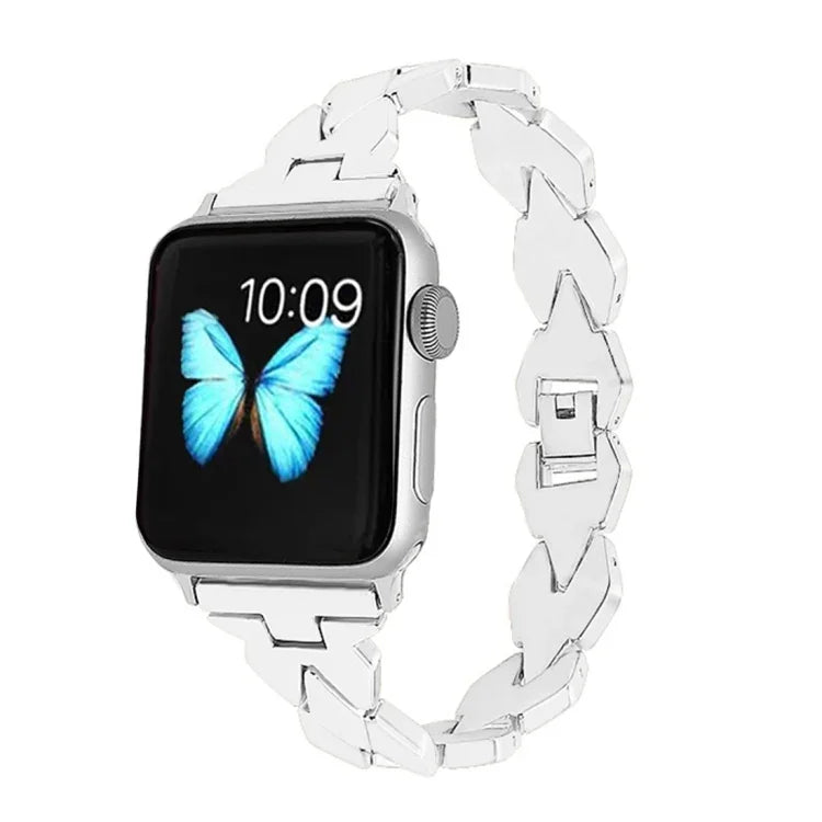 สายสแตนเลสสตีลเพชร สำหรับ Apple Watch Series 5 & 4 ขนาด 44 มม. / 3 & 2 & 1 ขนาด 42 มม., สำหรับ Apple Watch Series 5 & 4 ขนาด 44 มม.