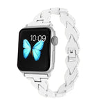สายสแตนเลสสตีลเพชร สำหรับ Apple Watch Series 5 & 4 ขนาด 40 มม. / 3 & 2 & 1 ขนาด 38 มม., สำหรับ Apple Watch Series 5 & 4 ขนาด 40 มม.