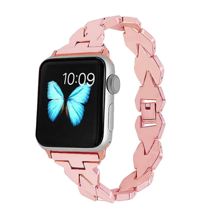 สายสแตนเลสสตีลเพชร สำหรับ Apple Watch Series 5 & 4 ขนาด 40 มม. / 3 & 2 & 1 ขนาด 38 มม., สำหรับ Apple Watch Series 5 & 4 ขนาด 40 มม.