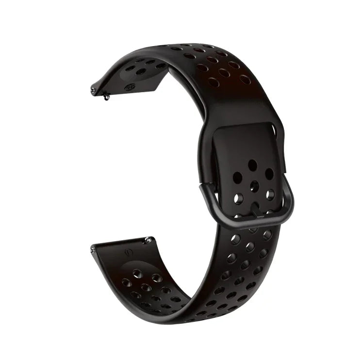 สายรัดระบายอากาศมีรู 20mm พร้อมหัวเข็มขัดด้านในสำหรับ Huami Amazfit GTS / Samsung Galaxy Watch Active 2 / Huawei Watch GT2 42MM
