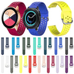 สายรัดระบายอากาศมีรู 20mm พร้อมหัวเข็มขัดด้านในสำหรับ Huami Amazfit GTS / Samsung Galaxy Watch Active 2 / Huawei Watch GT2 42MM