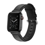 สายรัดนาฬิกาหนังแบบมีรูกลมสำหรับ Apple Watch Series 5 & 4 44 มม. 3 & 2 & 1 42 มม.
