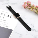 สายรัดนาฬิกาหนังแบบมีรูกลมสำหรับ Apple Watch Series 5 & 4 44 มม. 3 & 2 & 1 42 มม.
