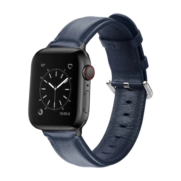 สายรัดนาฬิกาหนังแบบมีรูกลมสำหรับ Apple Watch Series 5 & 4 44 มม. 3 & 2 & 1 42 มม.