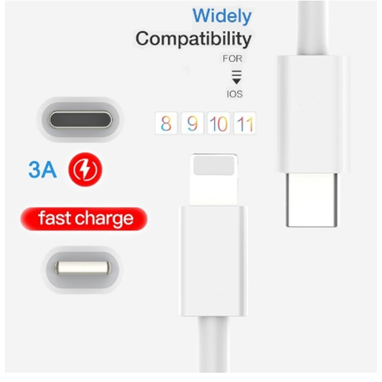 สายชาร์จและถ่ายโอนข้อมูล PD 18W USB-C / Type-C เป็น 8 Pin สำหรับ iPhone X / 11 / 11 Pro / 11 Pro Max / XR / SE 2020 ยาว 1 ม. และ 2 ม.